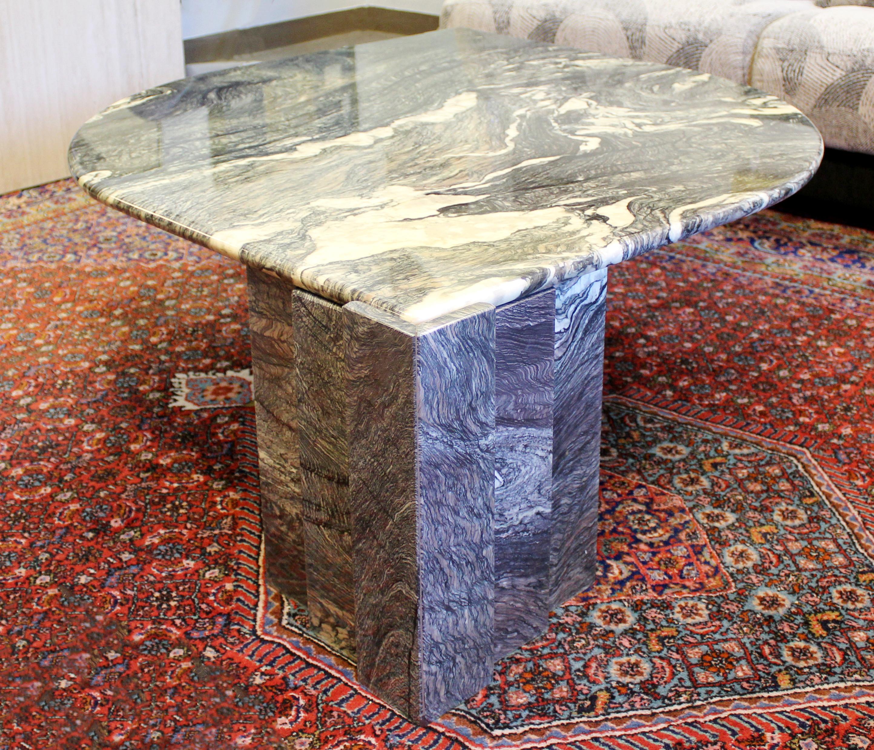 Mid-Century Modern Large Italian Marble Eye Shaped Coffee Table 2