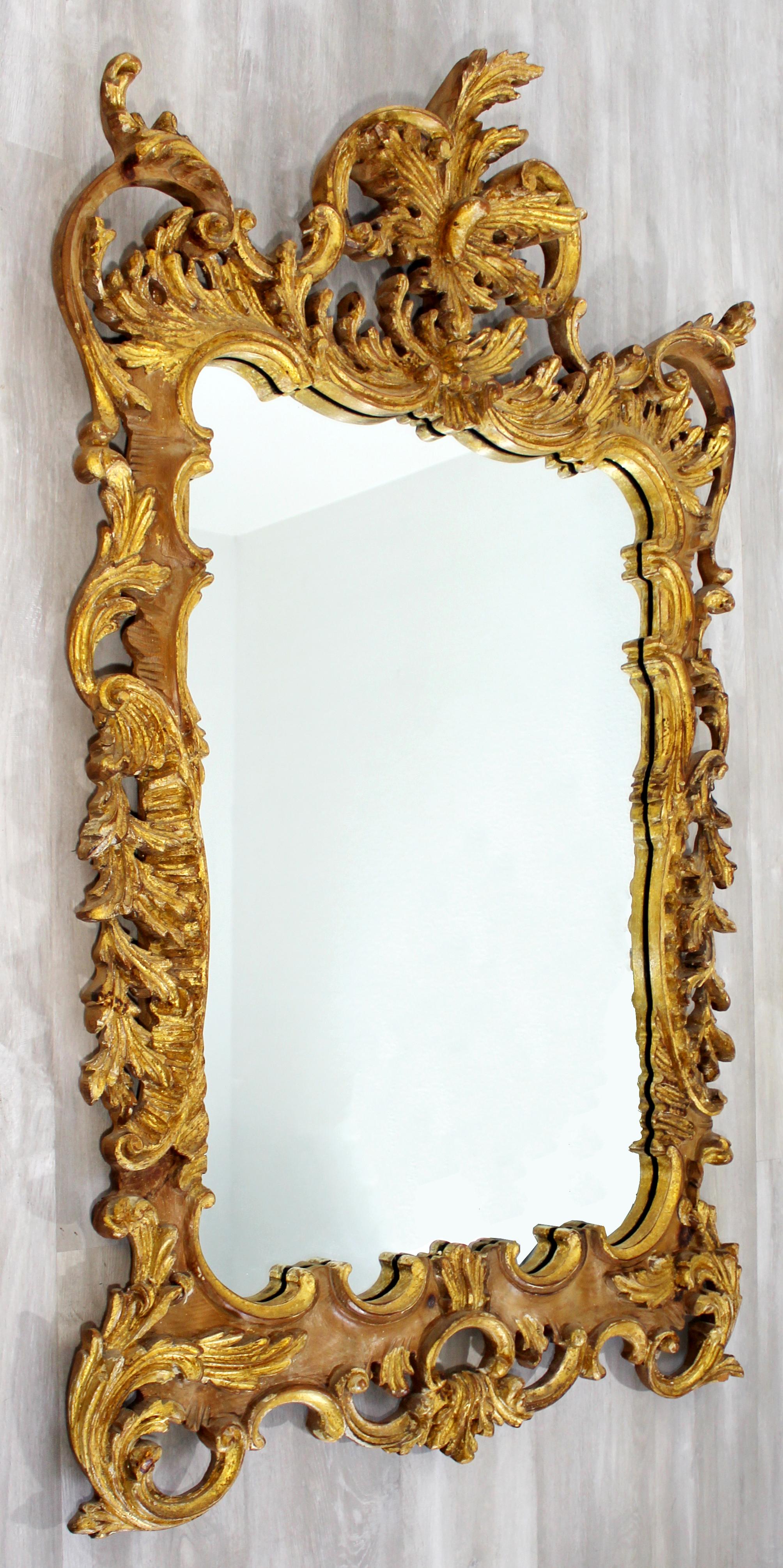 American Mid-Century Modern Large La Barge Chippendale Rococo Gold Gilt Mirror