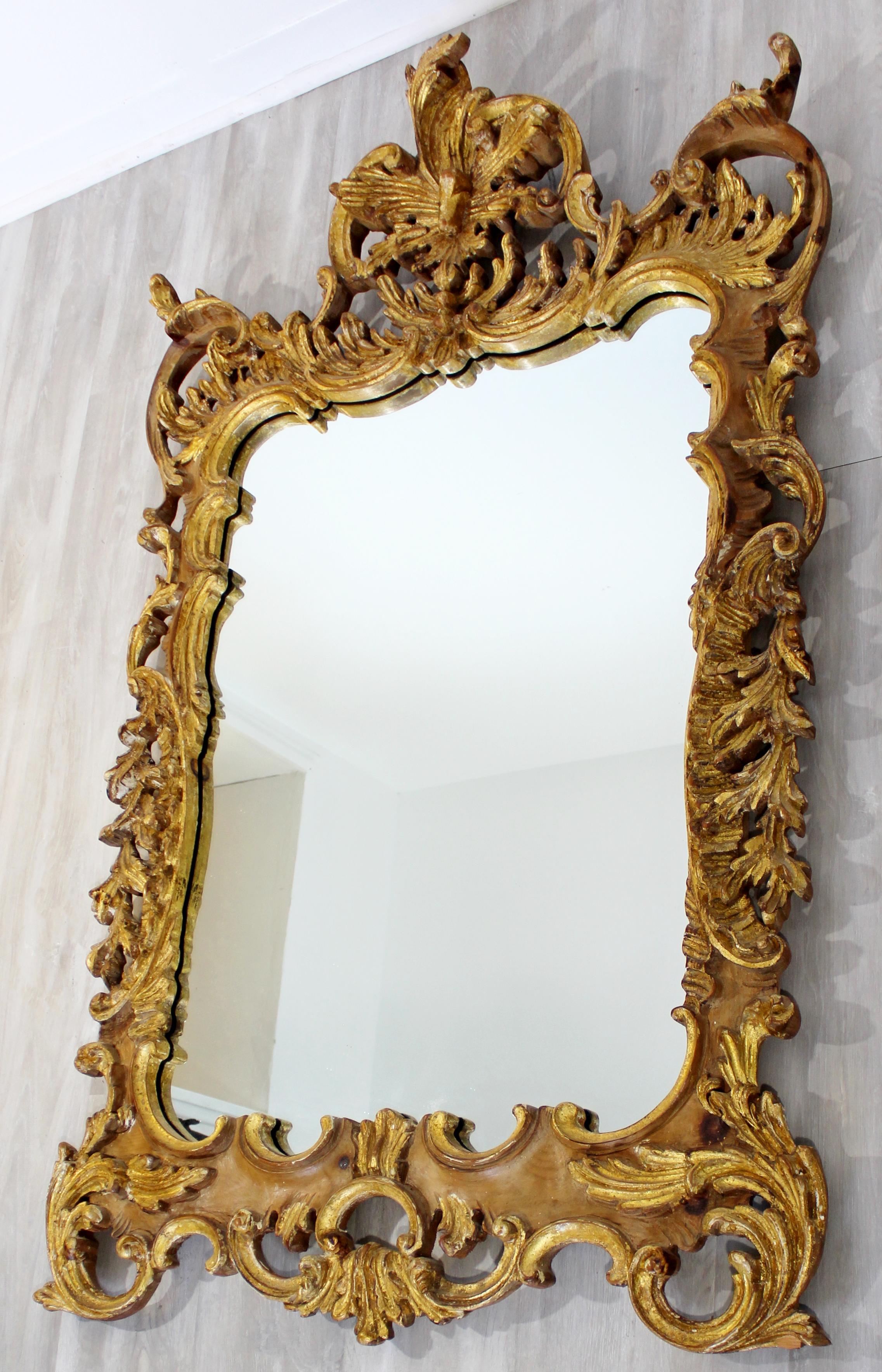 Mid-Century Modern Large La Barge Chippendale Rococo Gold Gilt Mirror In Good Condition In Keego Harbor, MI