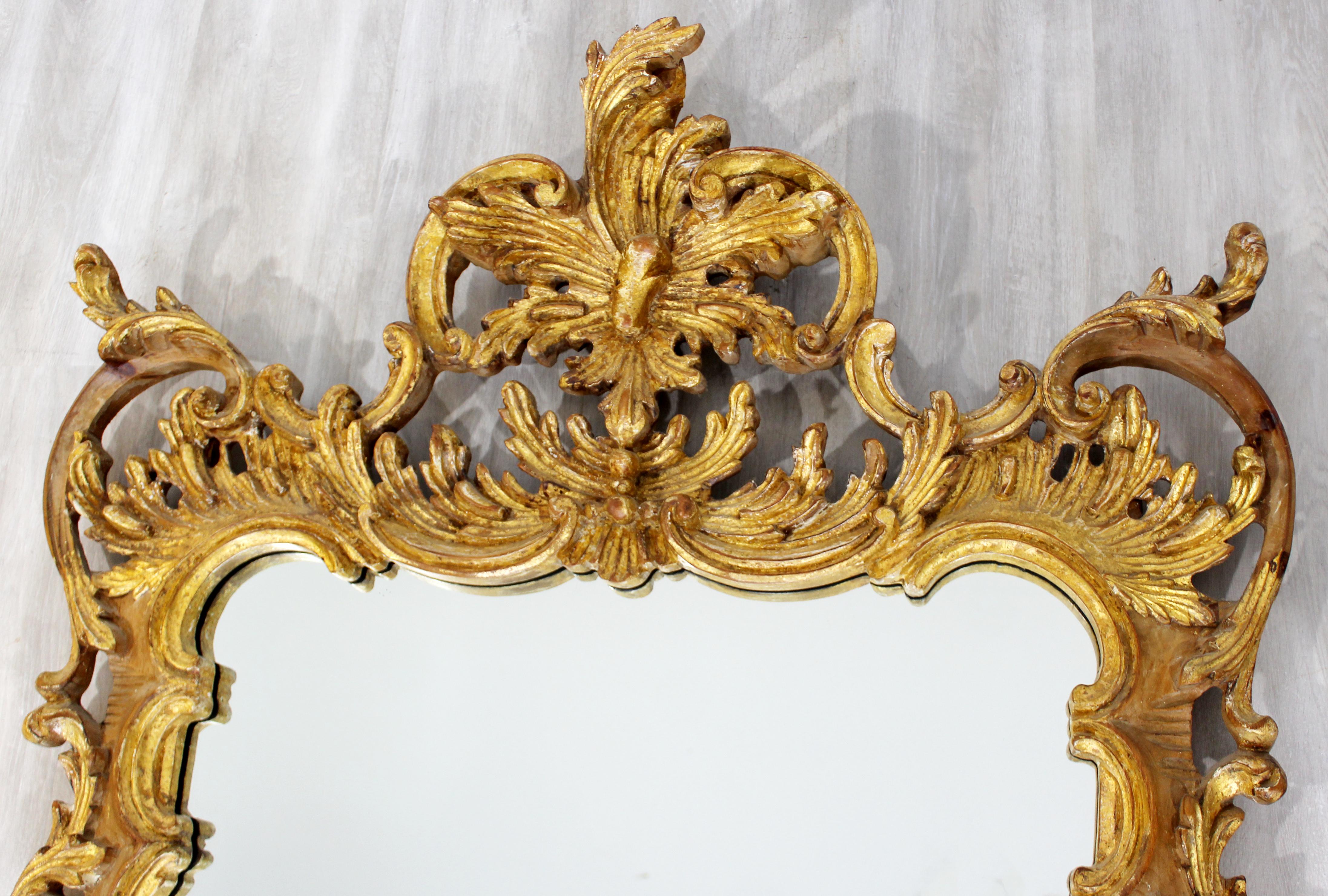 Mid-Century Modern Large La Barge Chippendale Rococo Gold Gilt Mirror 1