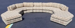 Mid-Century Modern Large Lane 5 Pc Sofa Sectional 1970s Hexagon Circular Shaped