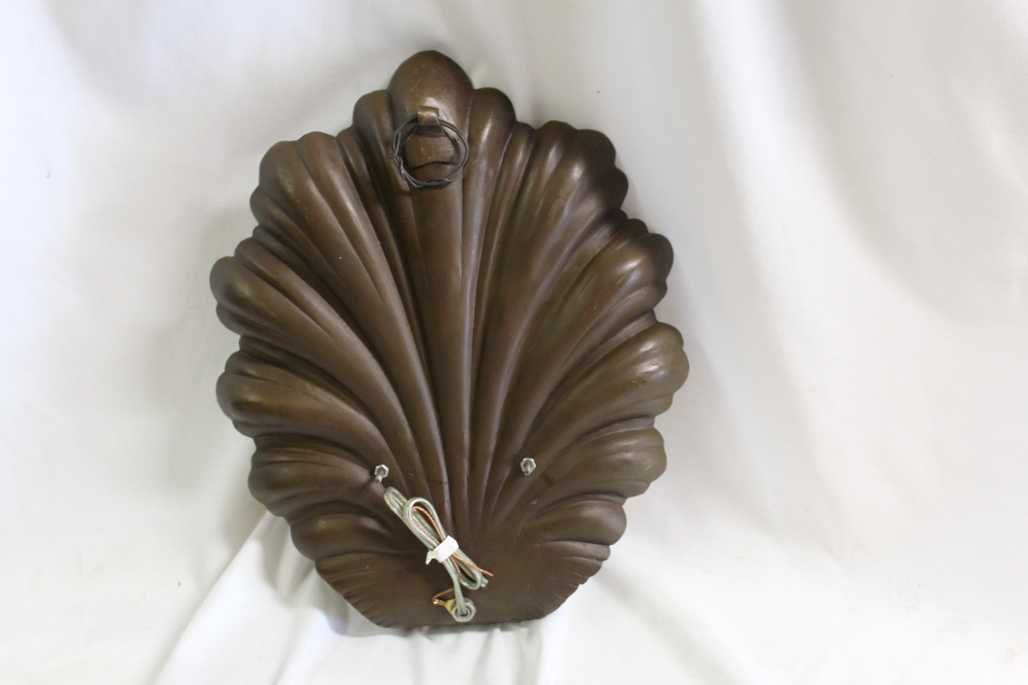 Lámpara Moderna de Mitad de Siglo Hoja Grande  , Bronce Moderno de mediados de siglo en venta