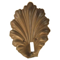 Vintage Mid Century Modern Large Leaf Sconce  , Bronze