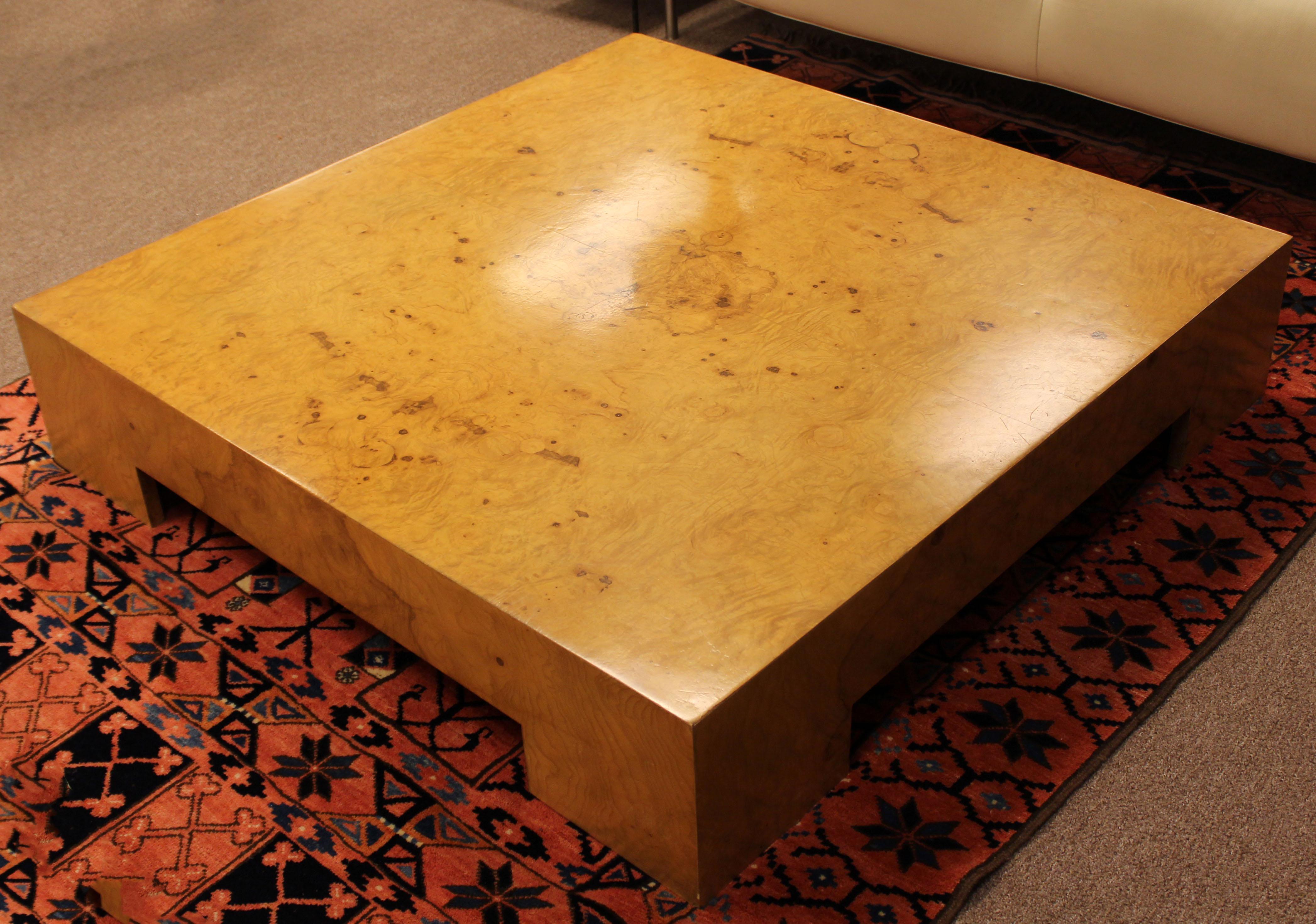 burlwood coffee table square