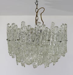 Mid-Century Modern Large Lucite Kalmar Ice Light Fixture Chandelier, 1970s