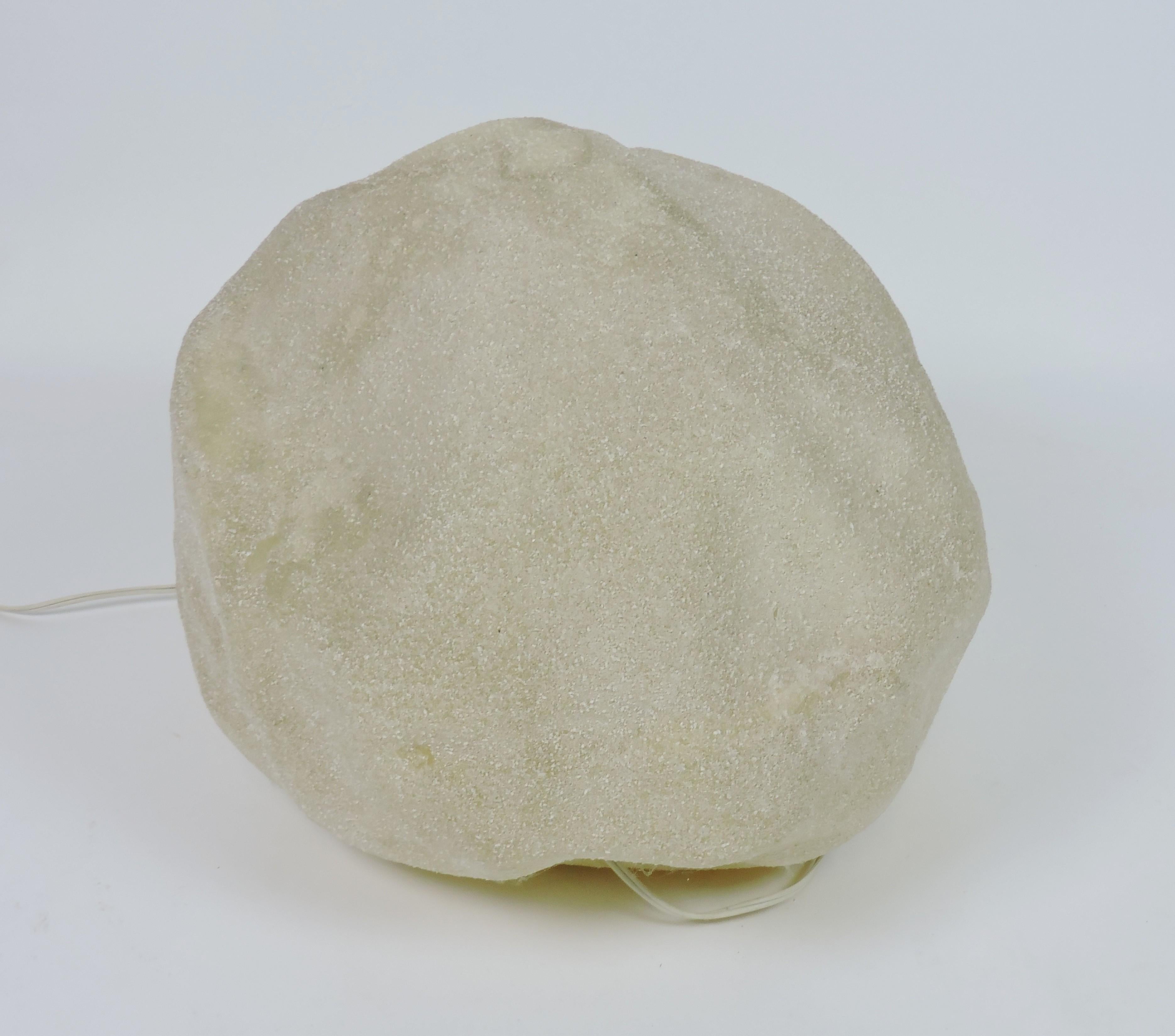 Late 20th Century Mid-Century Modern Large Moon Rock Lamp Andre Cazenave for Singleton 5 Available