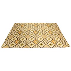 Mid-Century Modern Large Moroccan Area Rug Carpet 1970s Diamond Design