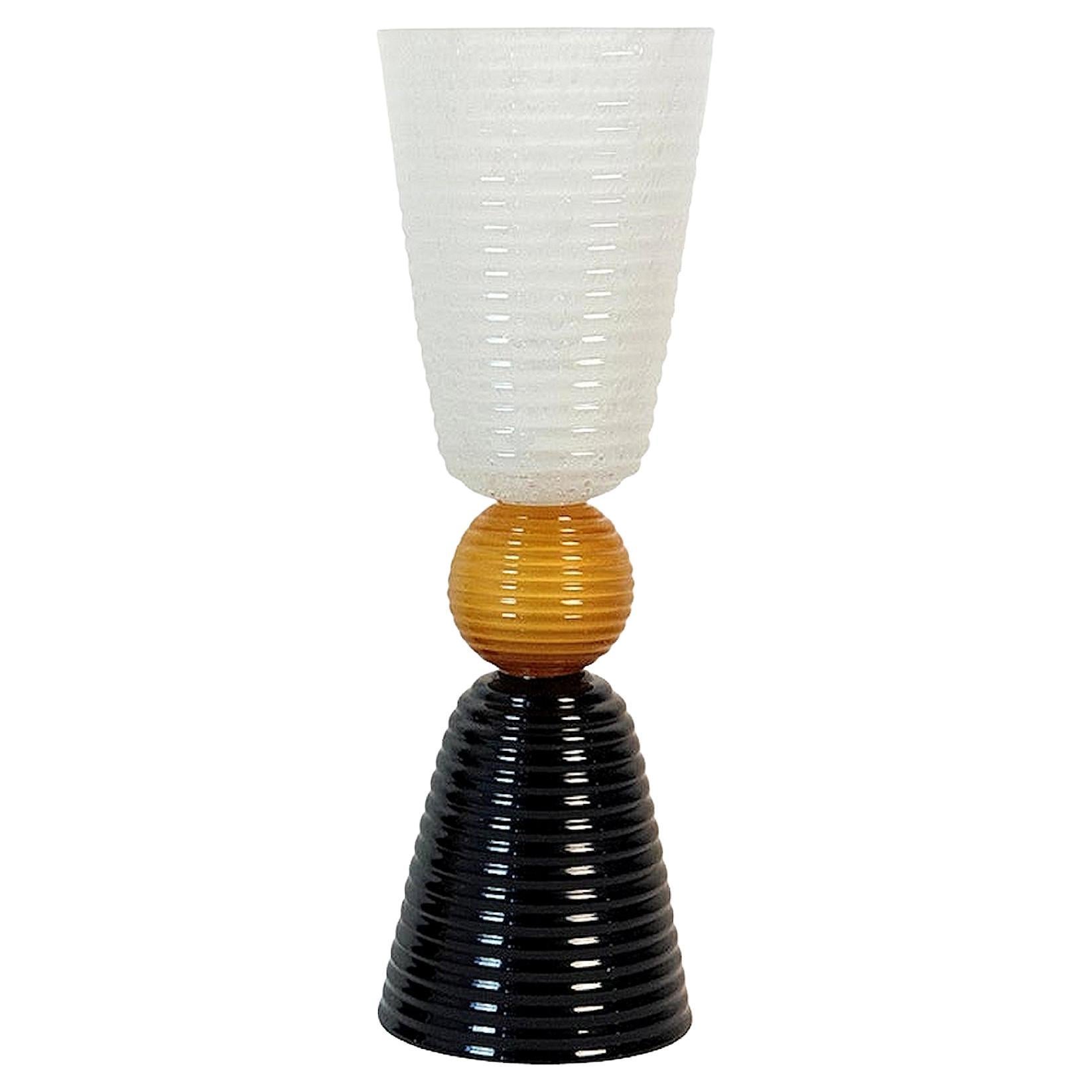 Lampada da tavolo in vetro di Murano della metà del secolo scorso, Italia