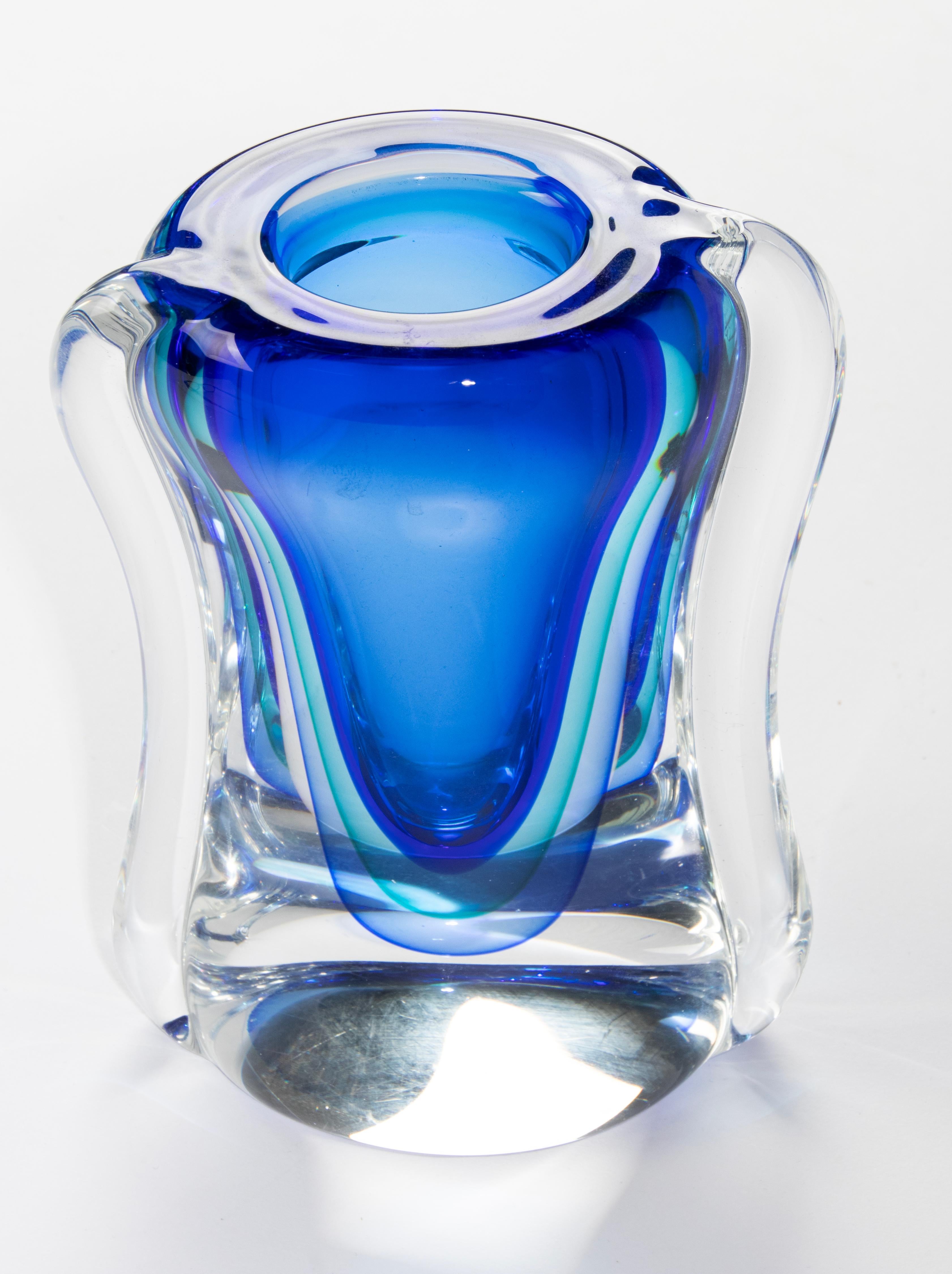 italien Grand vase en verre de Murano moderne du milieu du siècle dernier - Alfredo Barbini  en vente