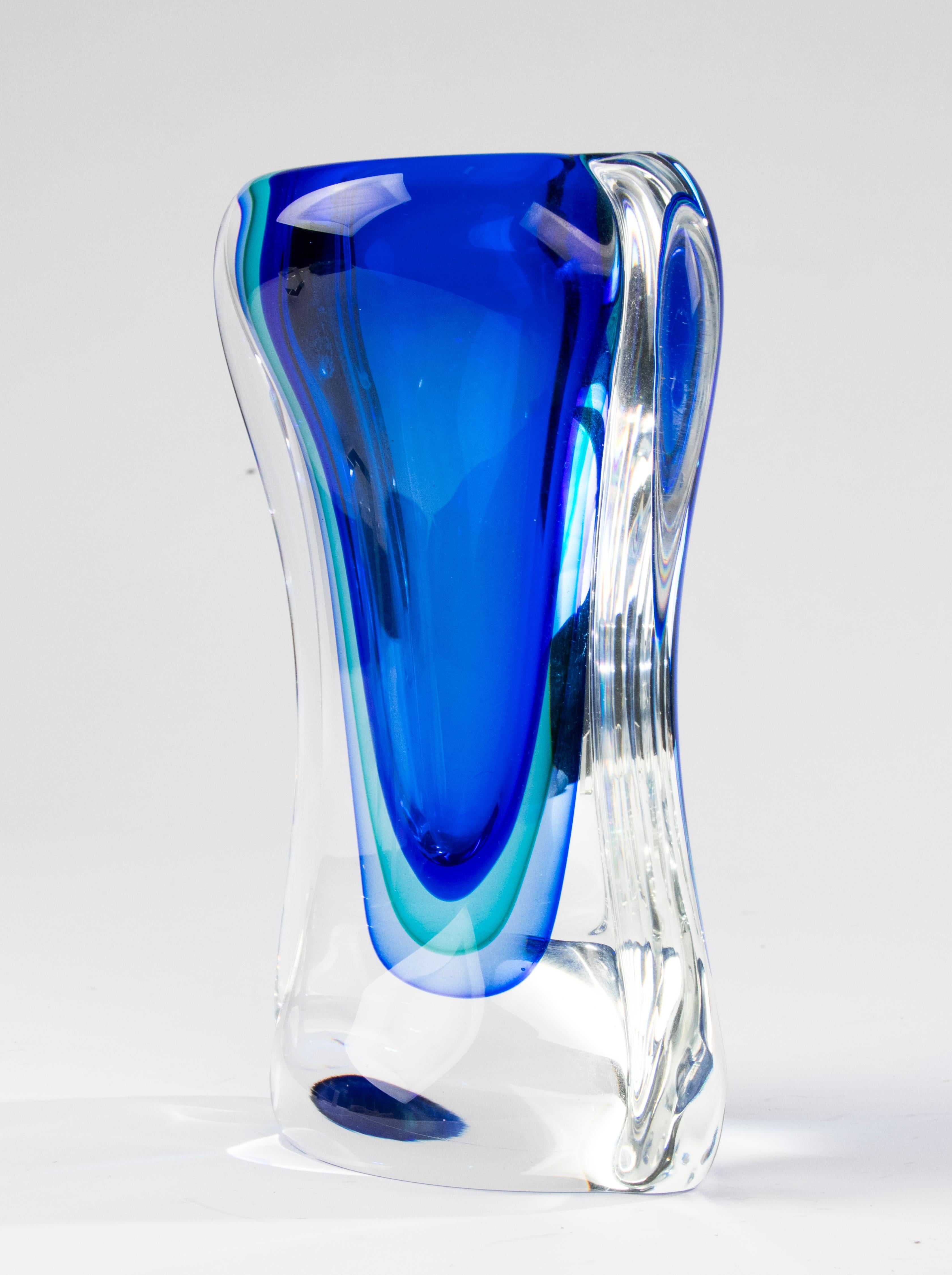 Große Vase aus Murano-Glas, Mitte des Jahrhunderts - Alfredo Barbini  (Handgefertigt) im Angebot
