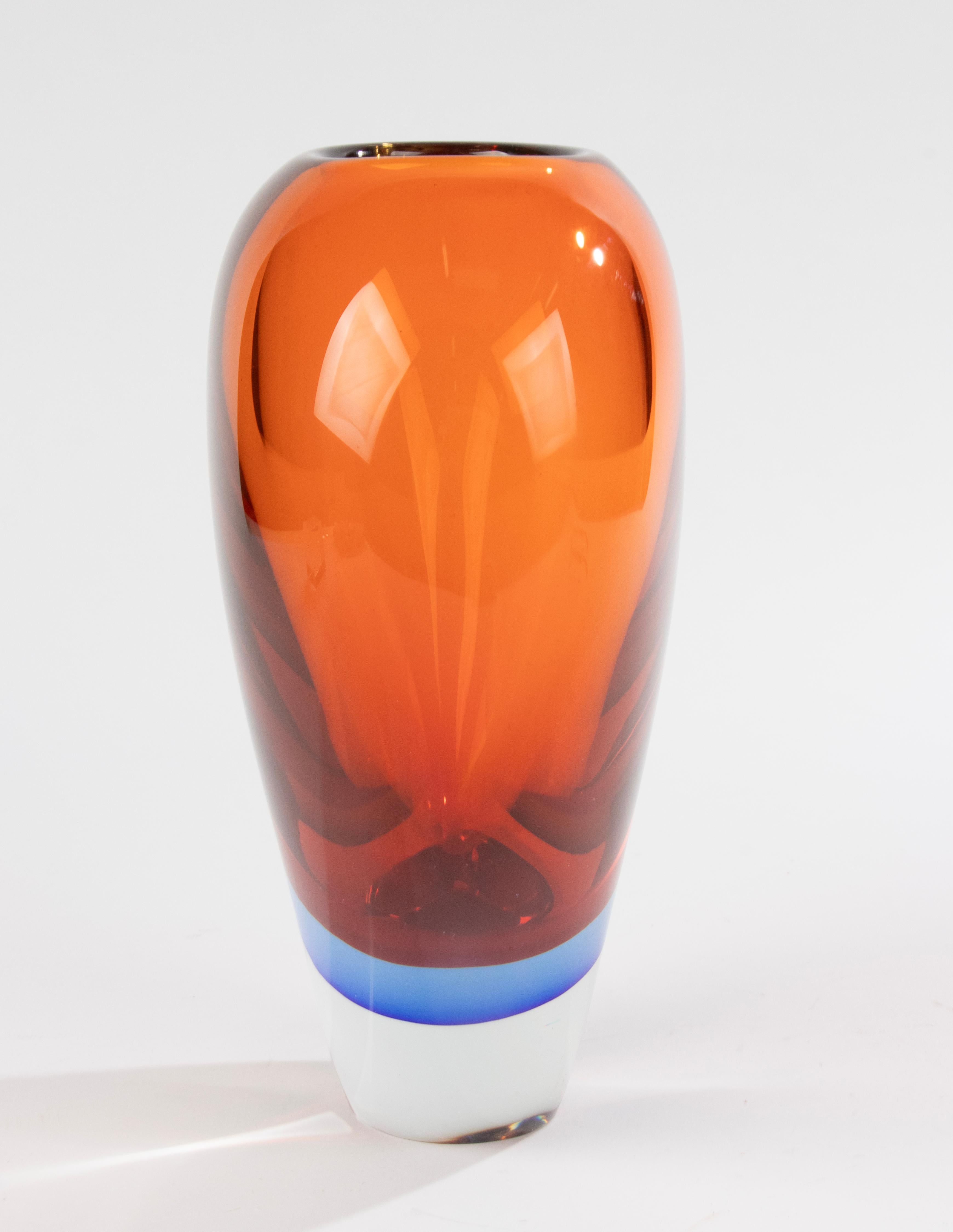 Verre d'art Grand vase en verre de Murano, moderne du milieu du siècle dernier - Flavio Poli  en vente
