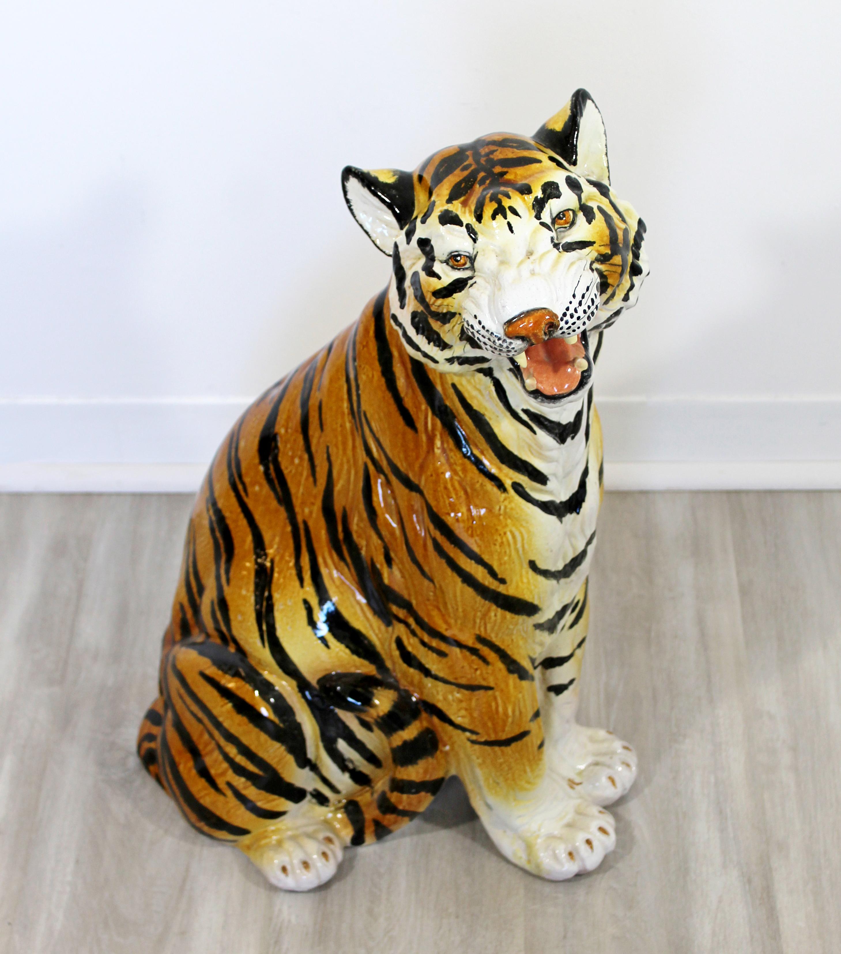 porcelain tiger statue