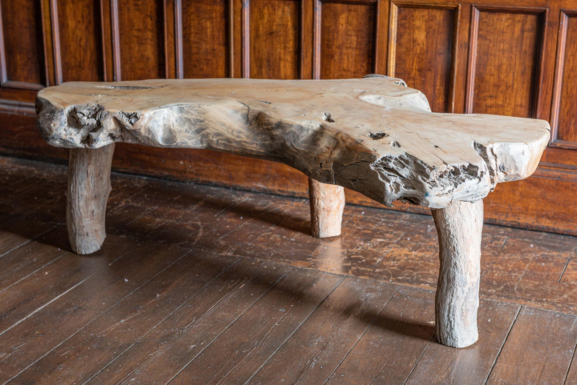 Mid-Century Modern Large Primitive Teak Root Coffee Table 3