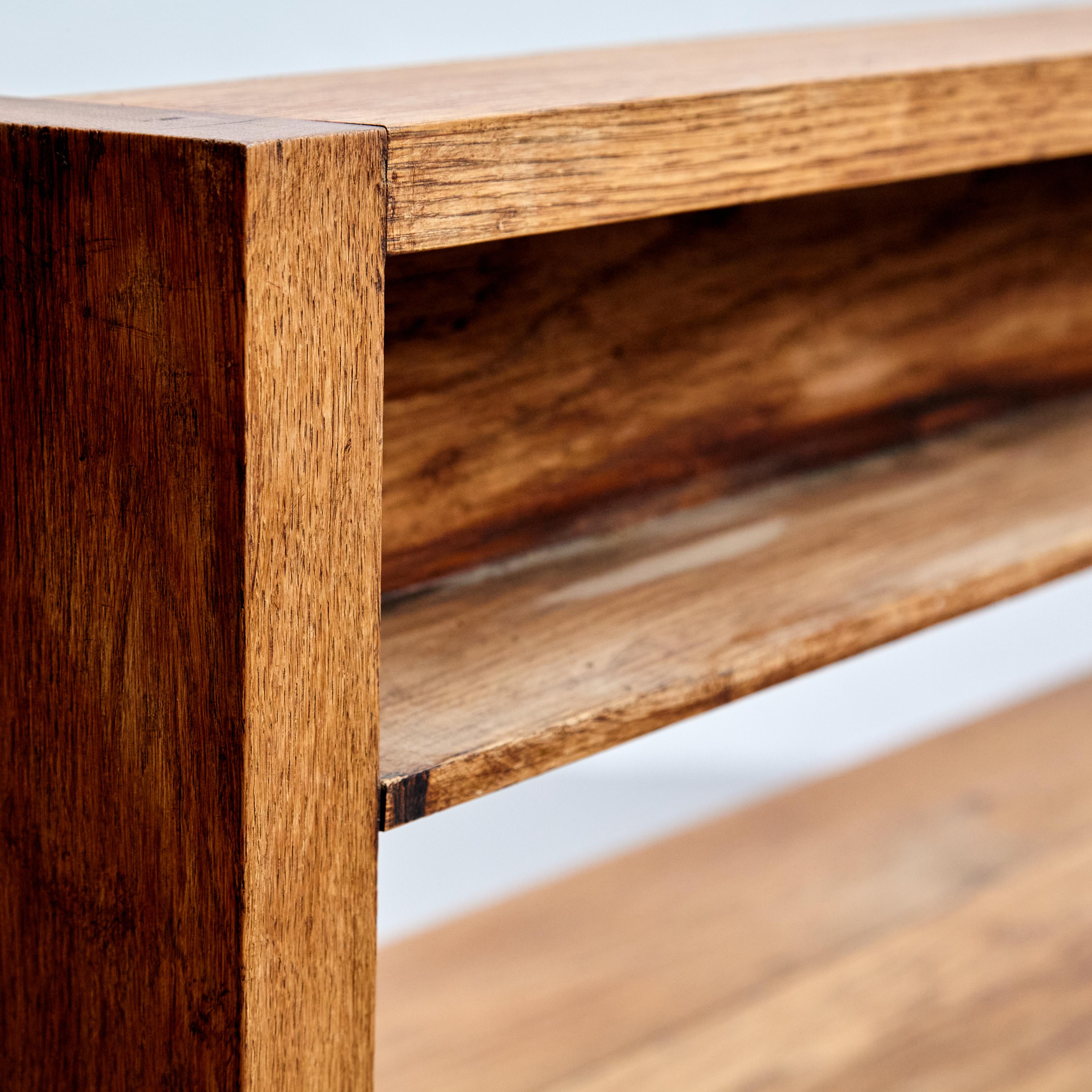 Mid-Century Modern Large Rationalist Wood Bench, circa 1960 For Sale 4