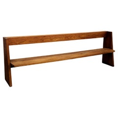 Mid-Century Modern Large Rationalist Wood Bench, circa 1960