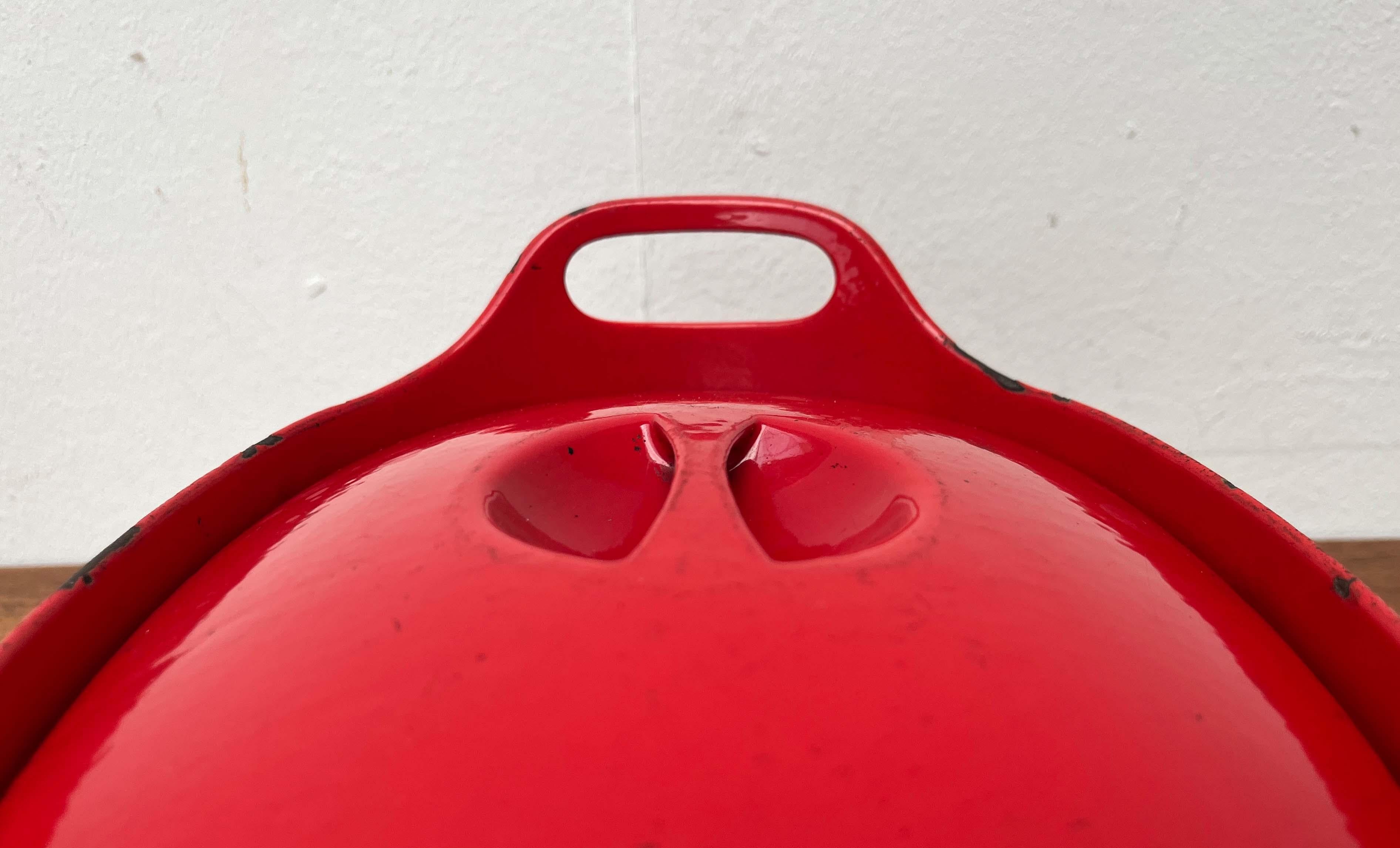 Großer roter Emailletopf von Timo Sarpaneva Rosenlew Finnland 1960er Jahre im Angebot 5