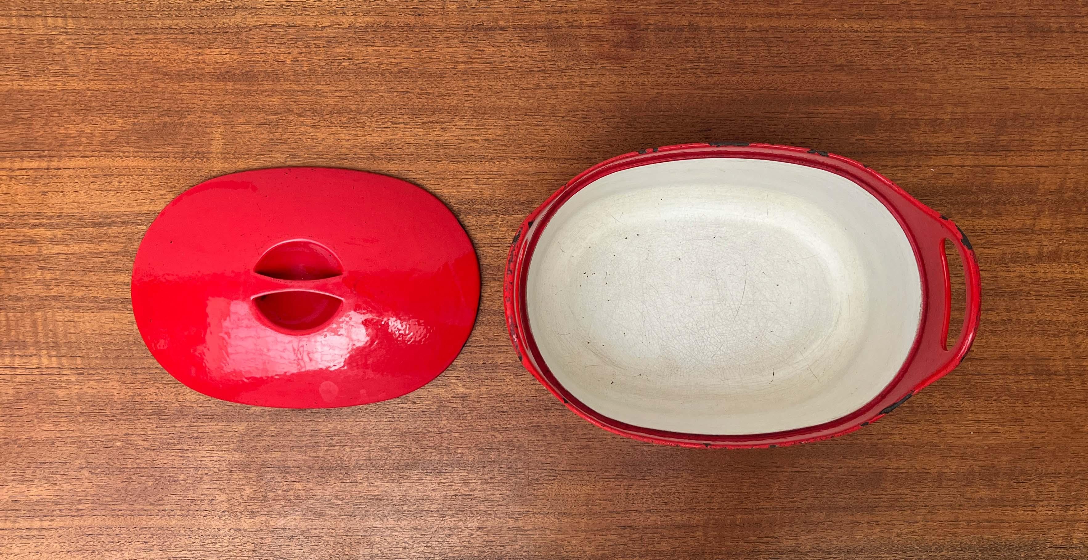 Großer roter Emailletopf von Timo Sarpaneva Rosenlew Finnland 1960er Jahre im Angebot 8