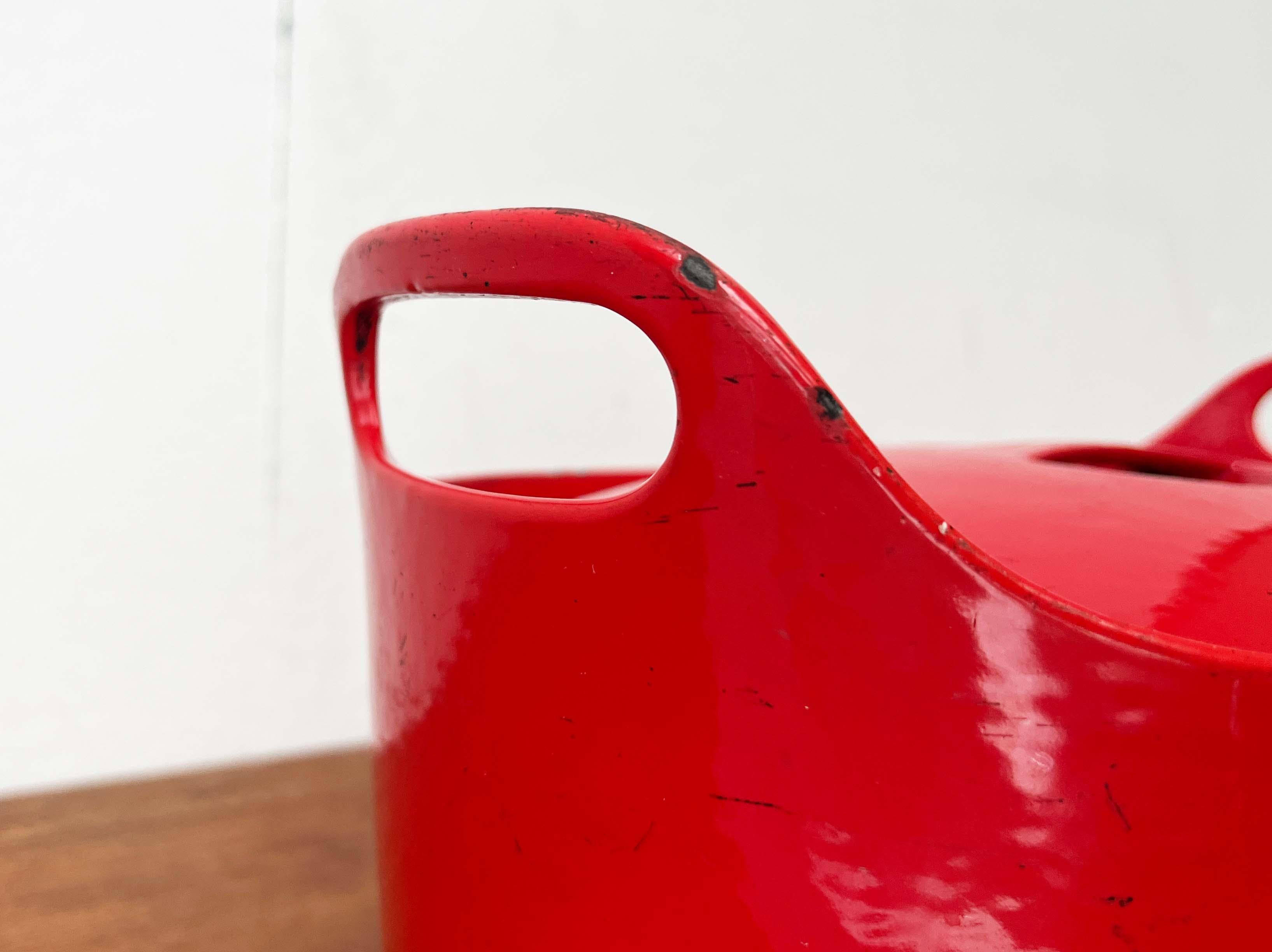 Großer roter Emailletopf von Timo Sarpaneva Rosenlew Finnland 1960er Jahre im Angebot 10