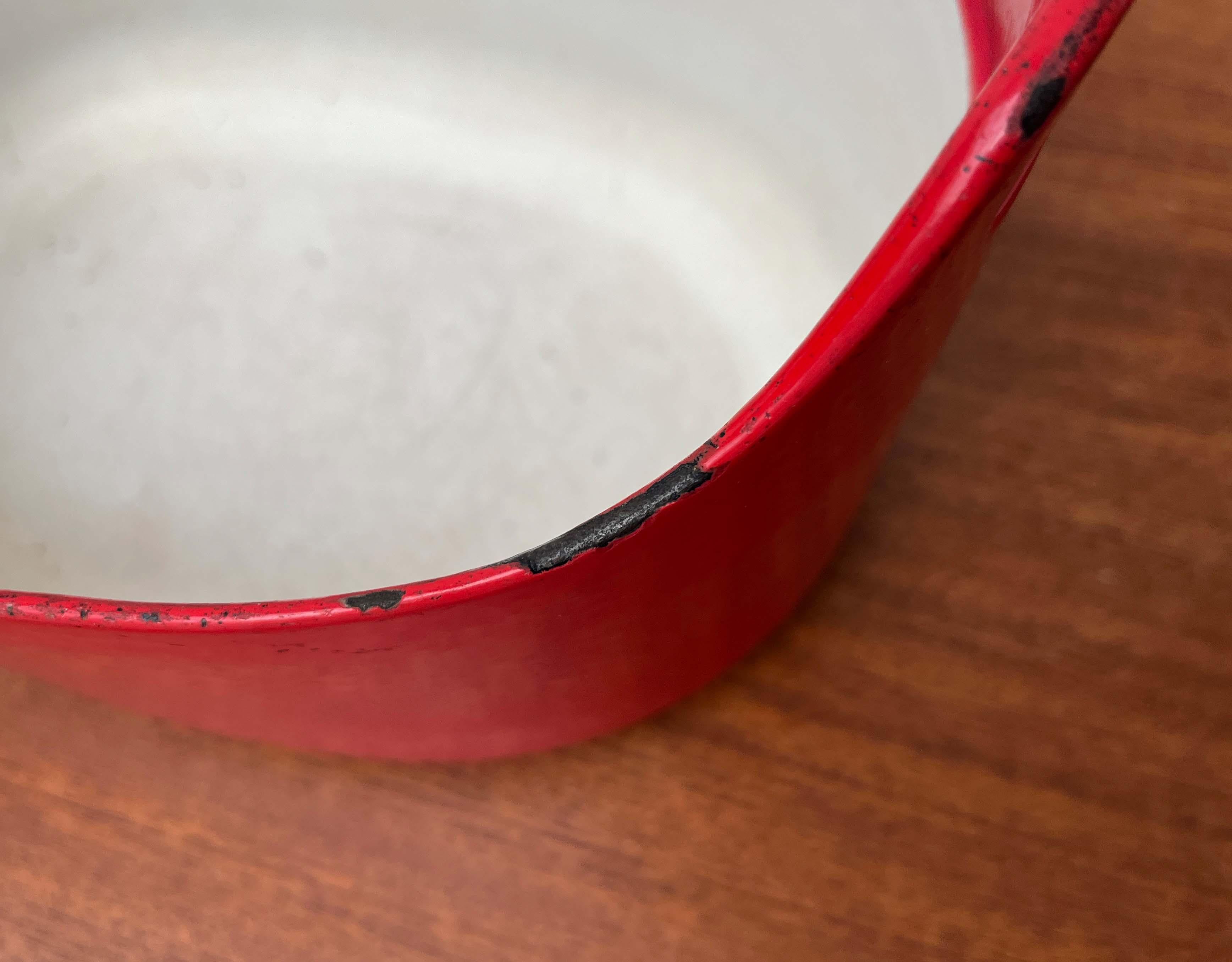 Großer roter Emailletopf von Timo Sarpaneva Rosenlew Finnland 1960er Jahre im Angebot 13