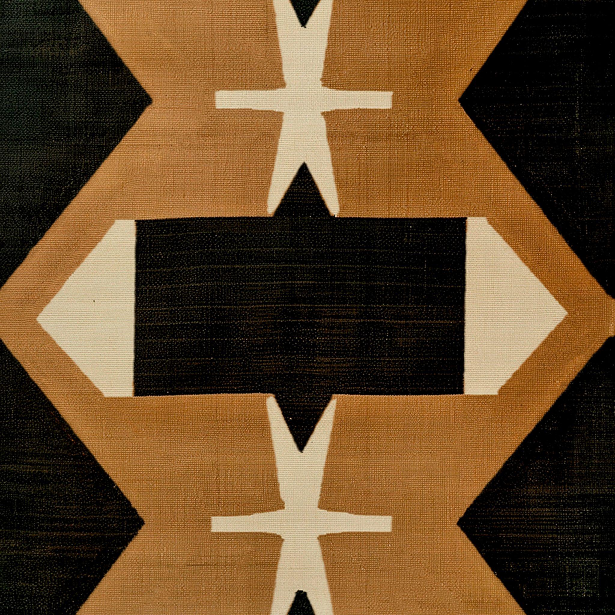 Alfombra Moderna de Mediados de Siglo Motivo Geométrico Beige Marrón, Naranja, Amarillo, Negro

La alfombra Nuez Moscada presenta un diseño distintivo que añade el encanto de 