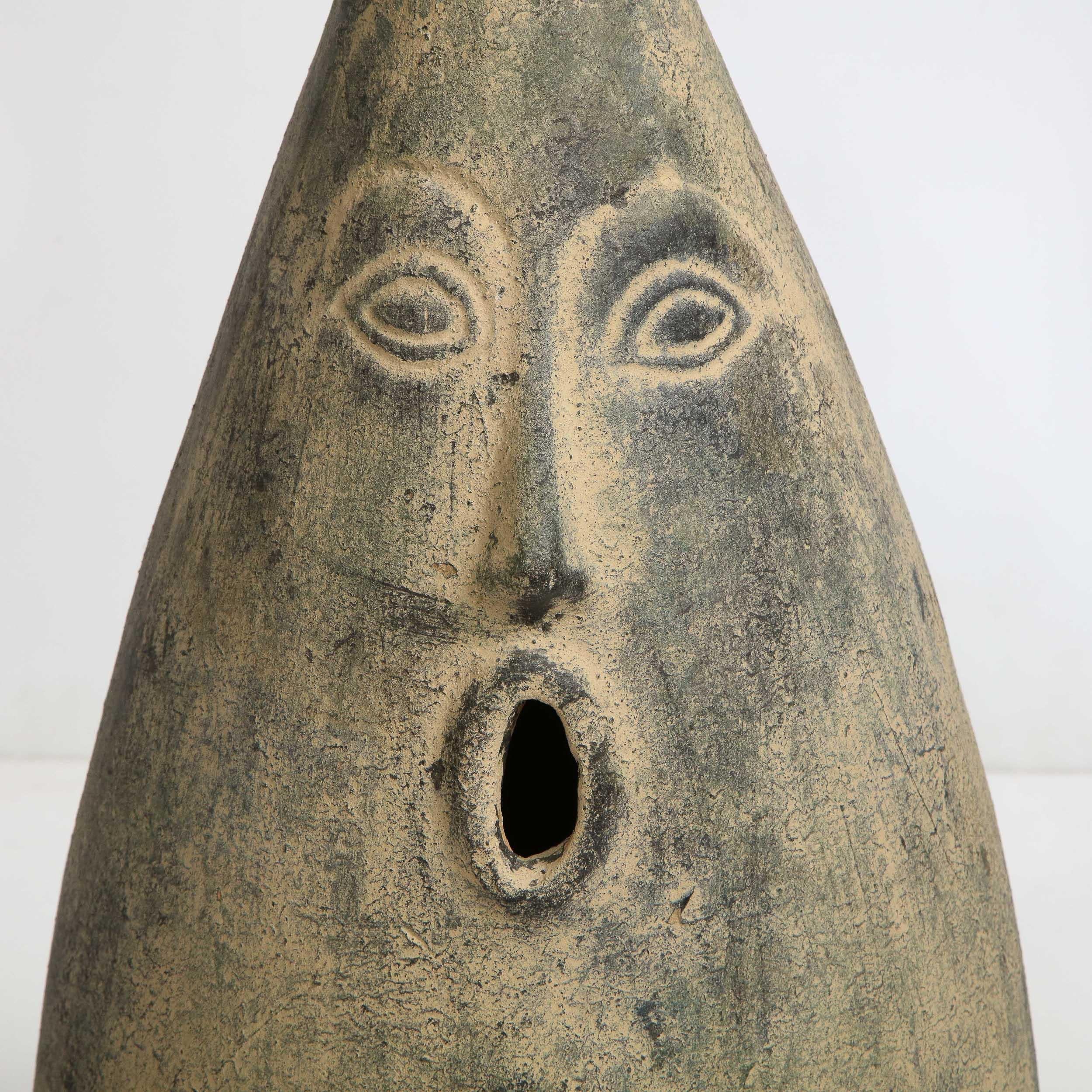 Mid-Century Modern Large Scale Organic Stylized Figurative Ceramic Vase 4