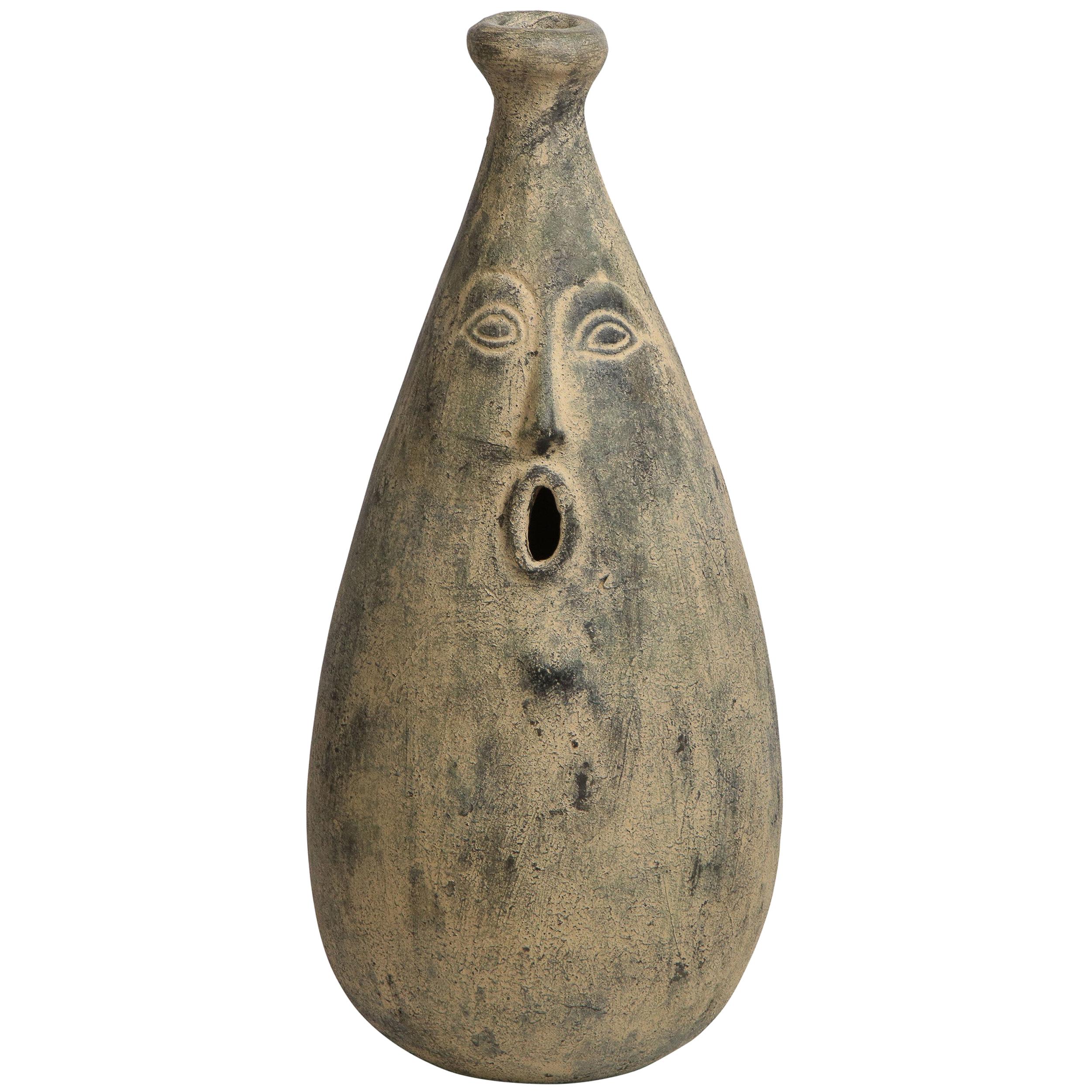 Mid-Century Modern Large Scale Organic Stylized Figurative Ceramic Vase