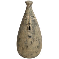 Vintage Mid-Century Modern Large Scale Organic Stylized Figurative Ceramic Vase