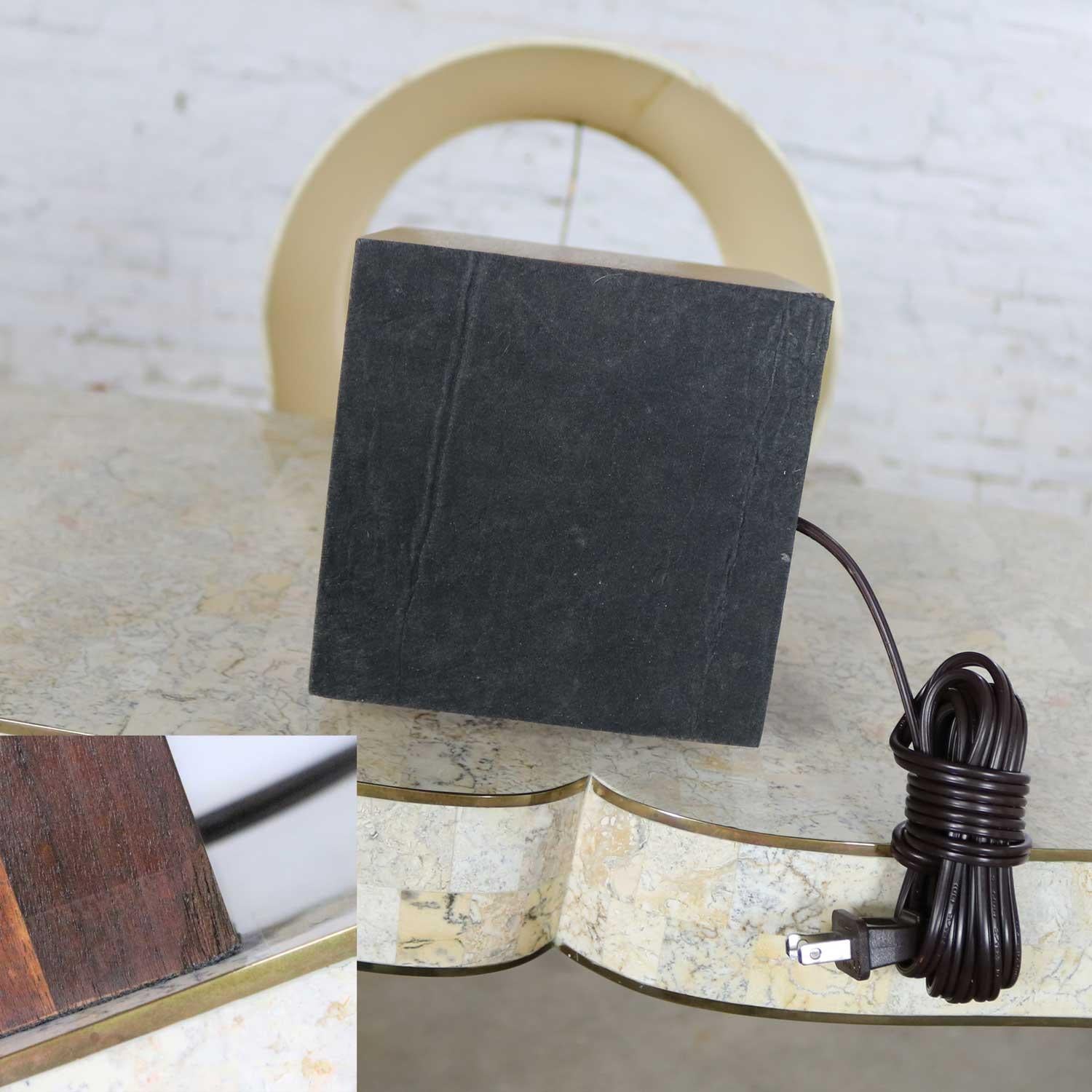 Mid-Century Modern Large Scale Walnut & Brass Lamp Attributed to Laurel Lamp Mfg 4