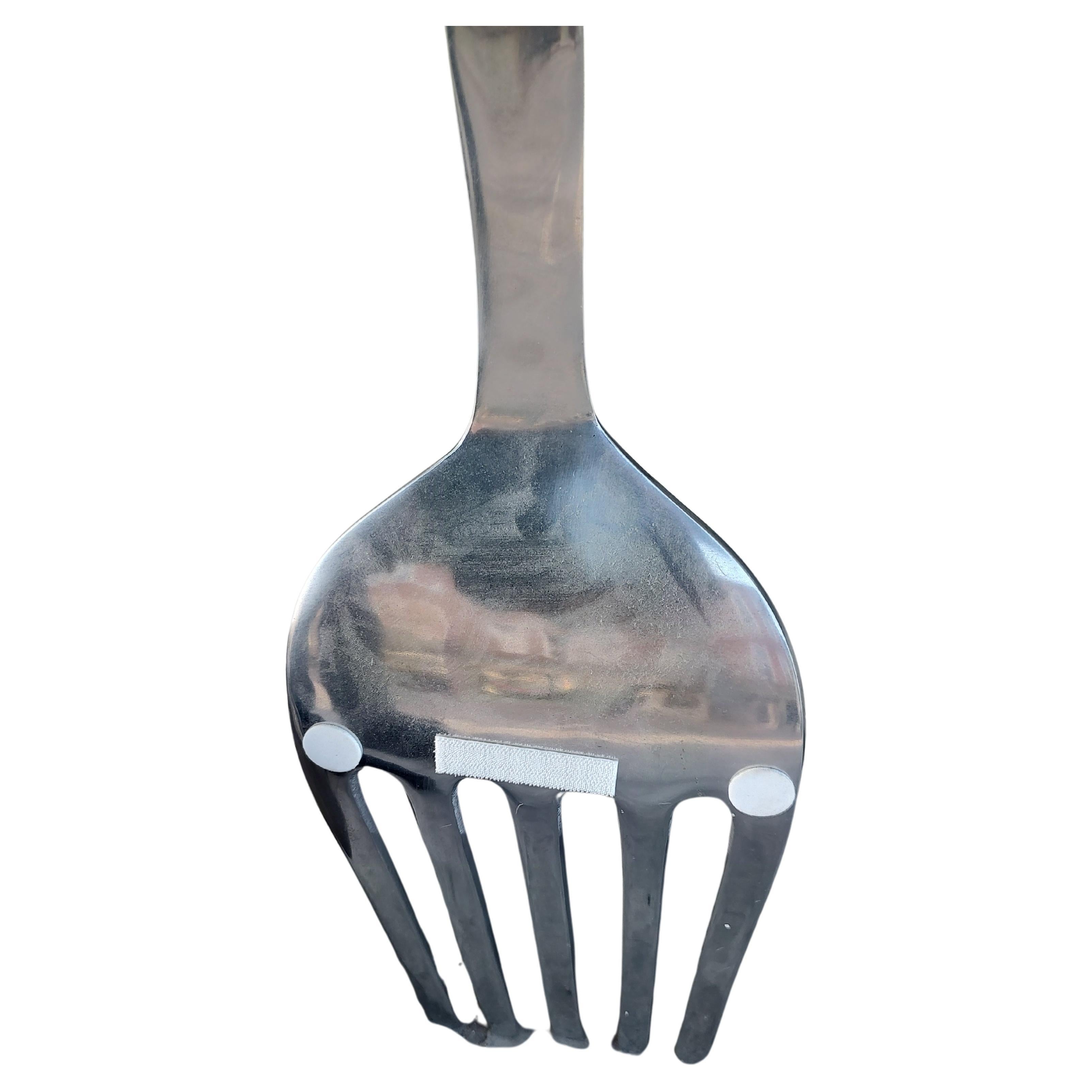 American Mid-Century Modern Large Sculptural Spoon & Fork by Curtis Jere