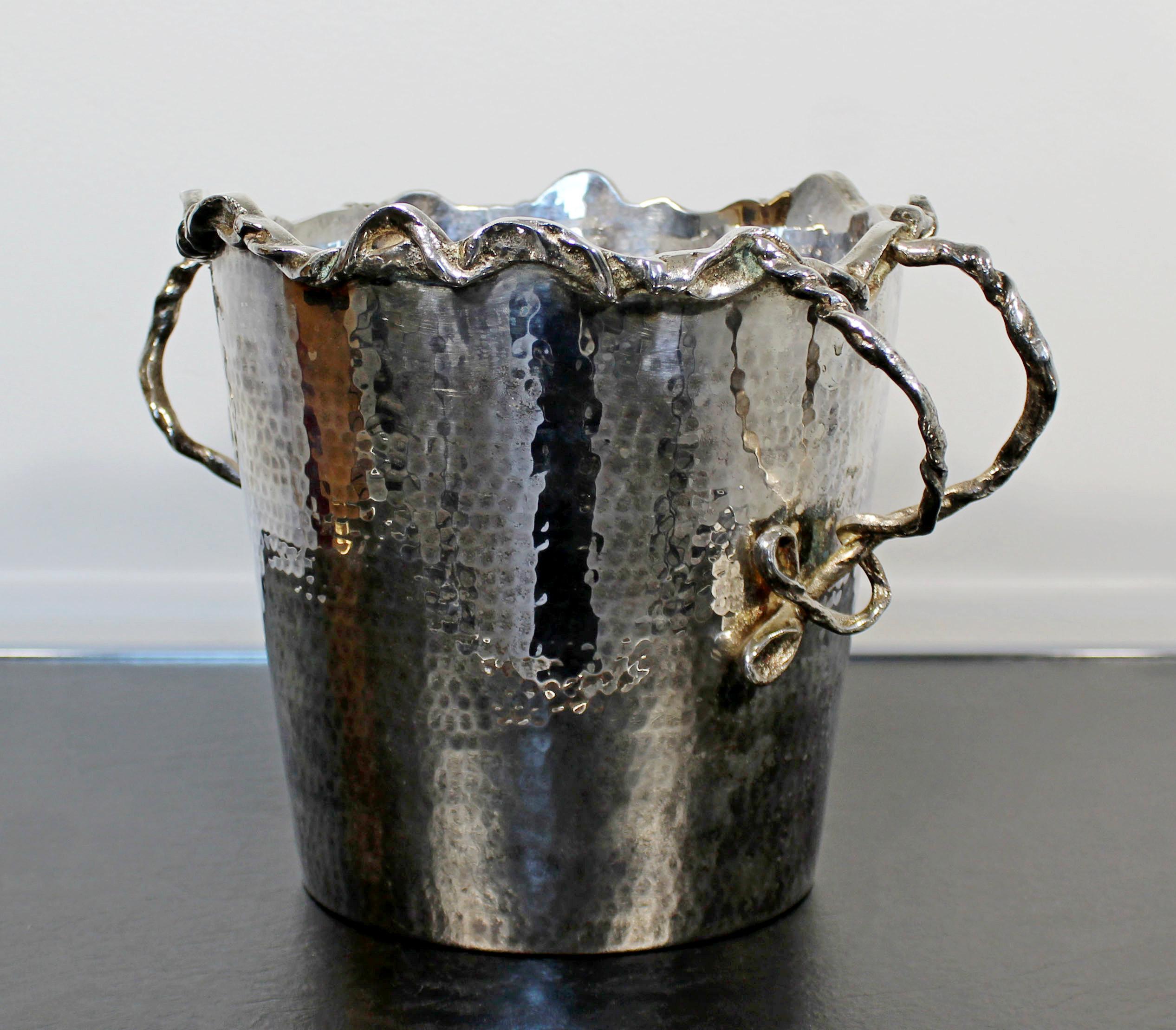 large silver ice bucket