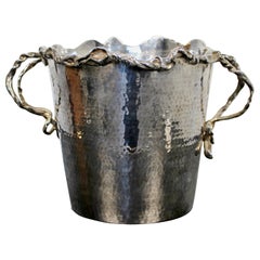 Mid-Century Modern Large Silver Plated Wine Ice Bucket by Michael Aram