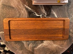 Bandeja grande de teca maciza moderna de mediados de siglo by Digsmed Denmark