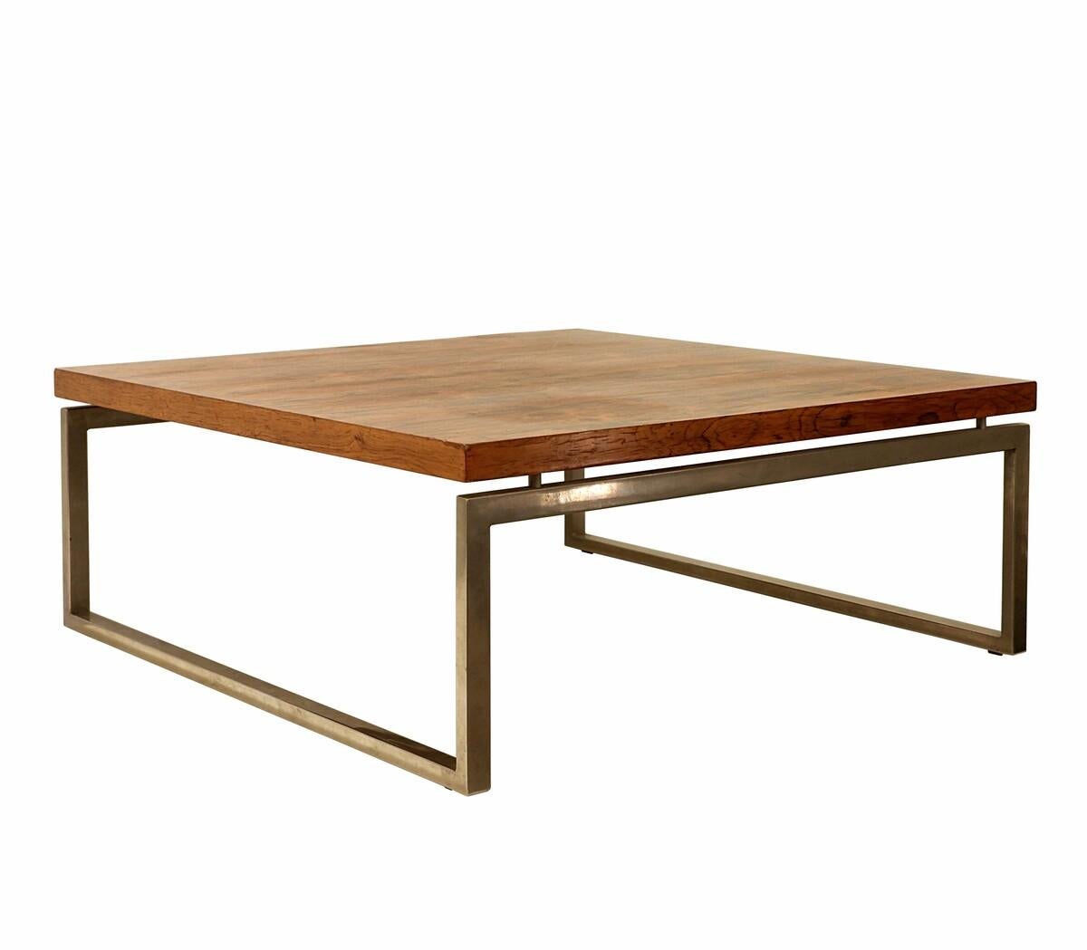 Mid century Modern large square Coffee Table For Sale 3