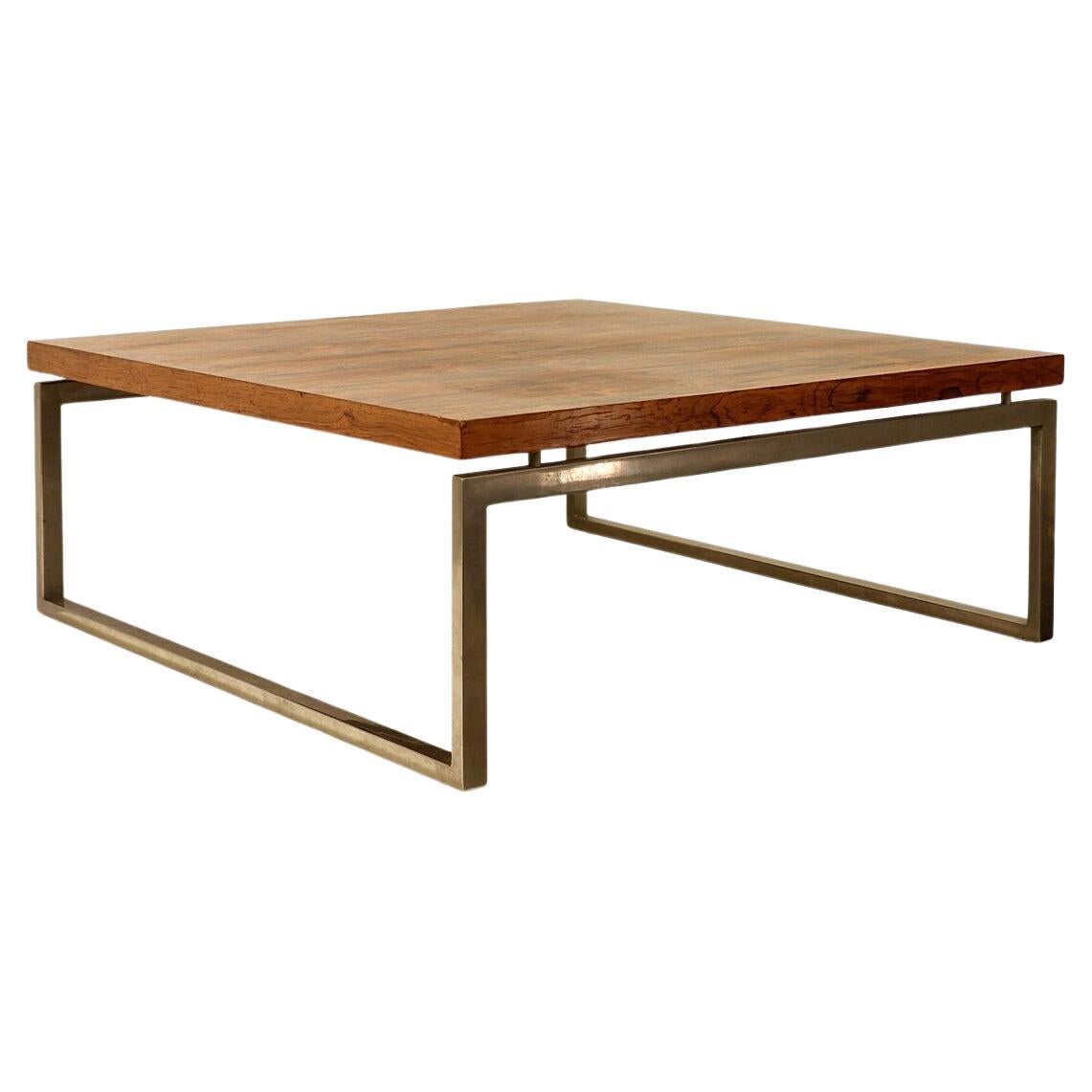 Mid century Modern large square Coffee Table For Sale