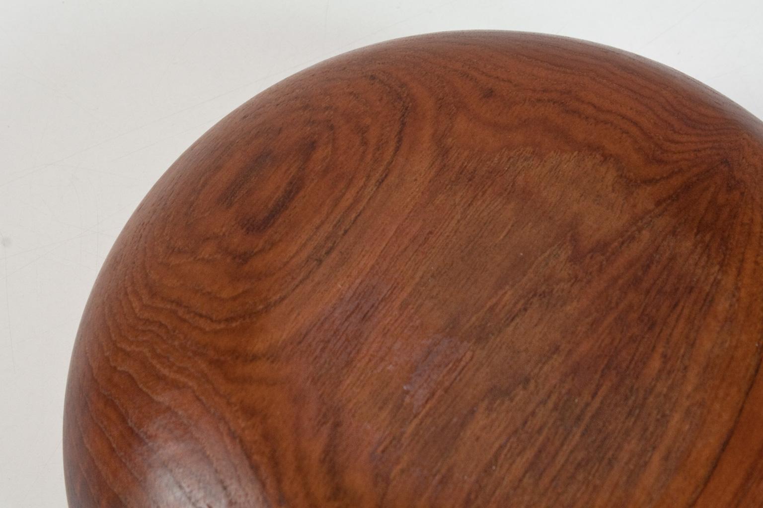 Mid-20th Century Mid-Century Modern Large Teak Danish Sculptural and Hand Moulded Bowl, 1960s For Sale