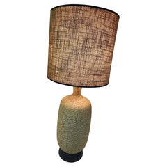 Mid-Century Modern Large Volcanic Pebble Glazed Table Lamp C!960