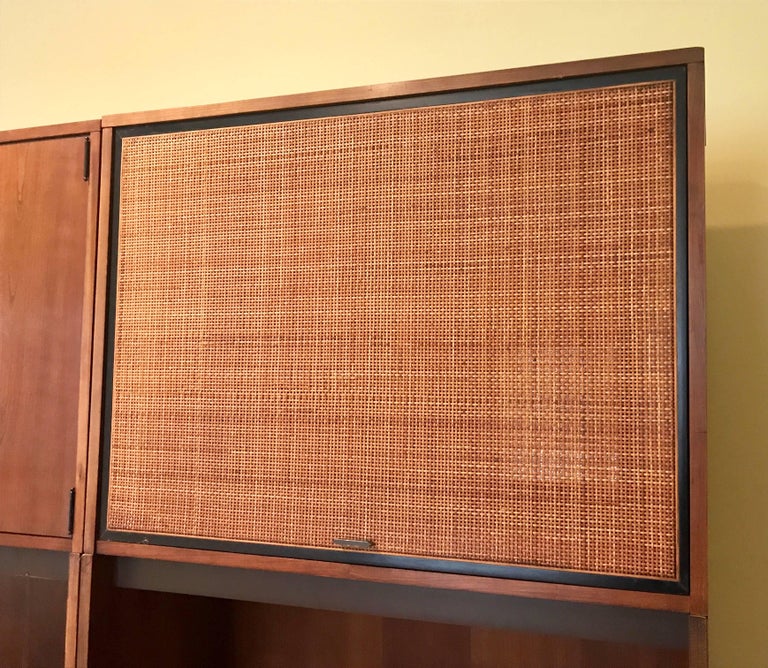 MidCentury Modern Large Wall with Sound System Storage, 1960s