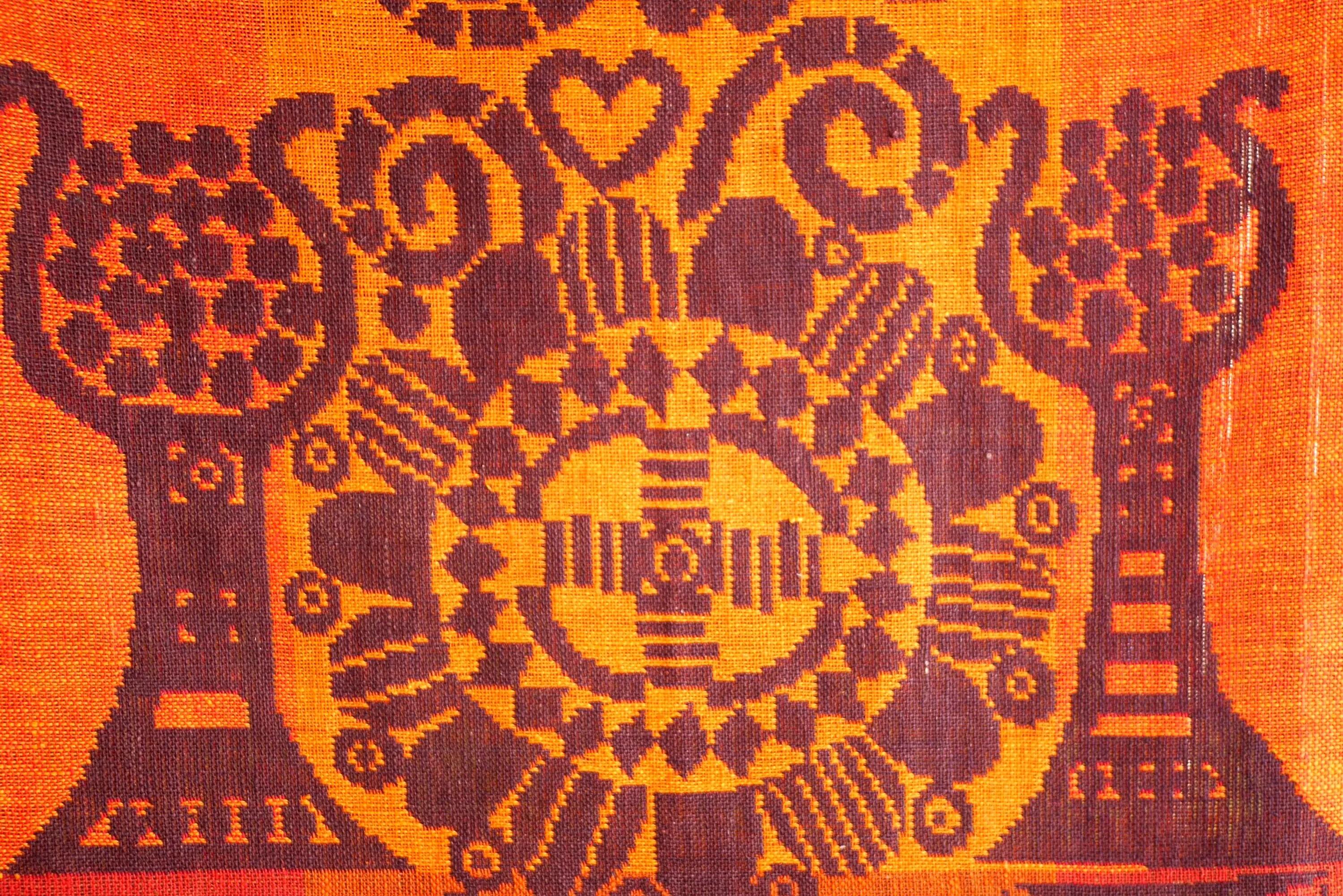 Große Mid-Century-Modern-Wanddekoration, finnische Wandkunst von Pirkko Hammarberg im Zustand „Gut“ im Angebot in Skarpnäck, SE