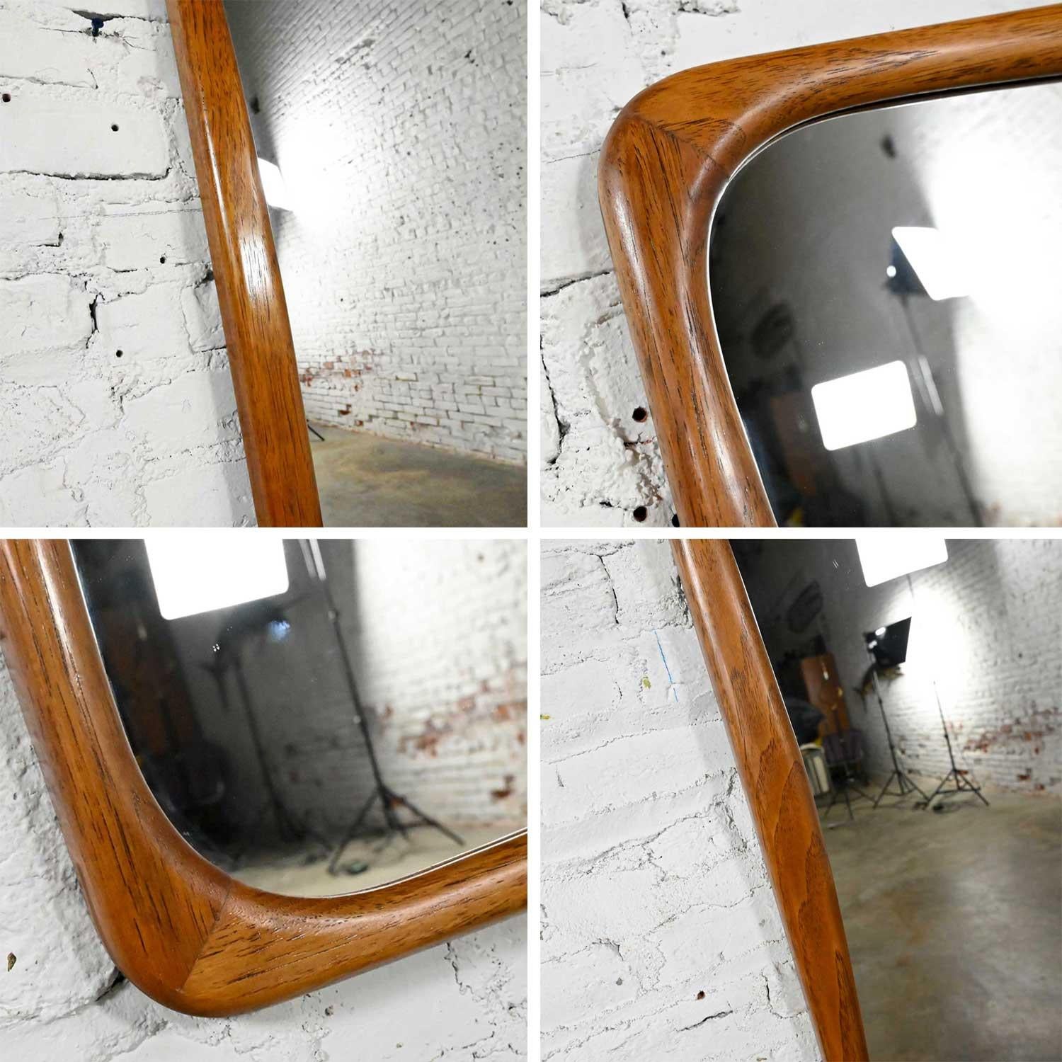 Mid-Century Modern Large Walnut Framed Mirror Attributed to Lane Perception 6