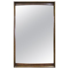 Mid-Century Modern Large Walnut Mirror by United Furniture Corp