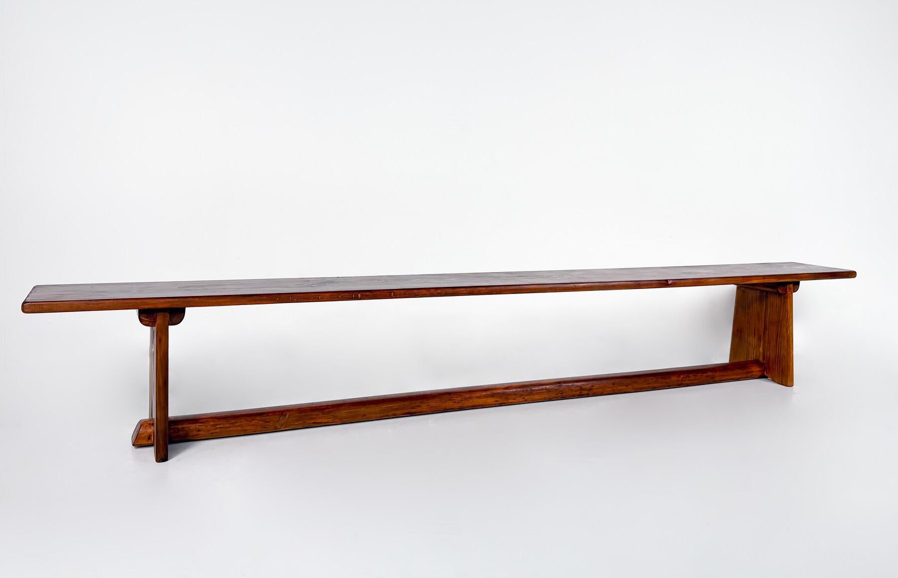 Mid-Century Modern Grand banc en bois moderne du milieu du siècle, Italie, années 1960 en vente