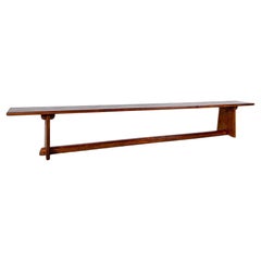 Mid-Century Modern Large Wooden Bench, Italy, 1960s