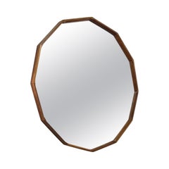 Mid-Century Modern Large Wooden Mirror, Italy, 1960s