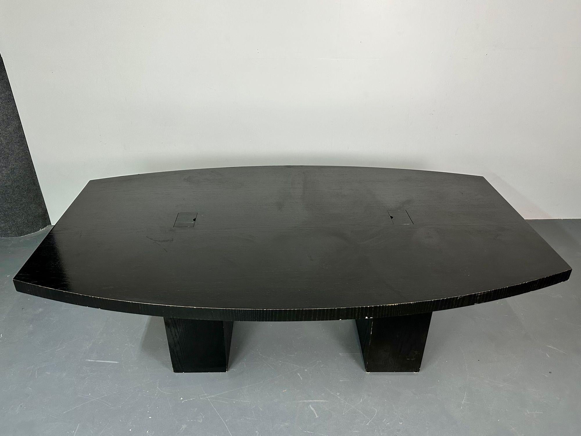 Mid-Century Modern Large Writing Table / Executive Desk, Pace, Ebony For Sale 1