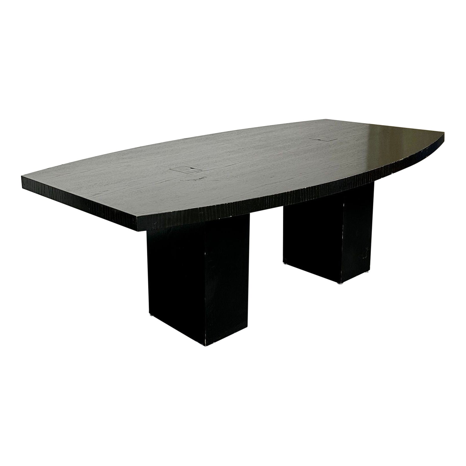 Mid-Century Modern Large Writing Table / Executive Desk, Pace, Ebony