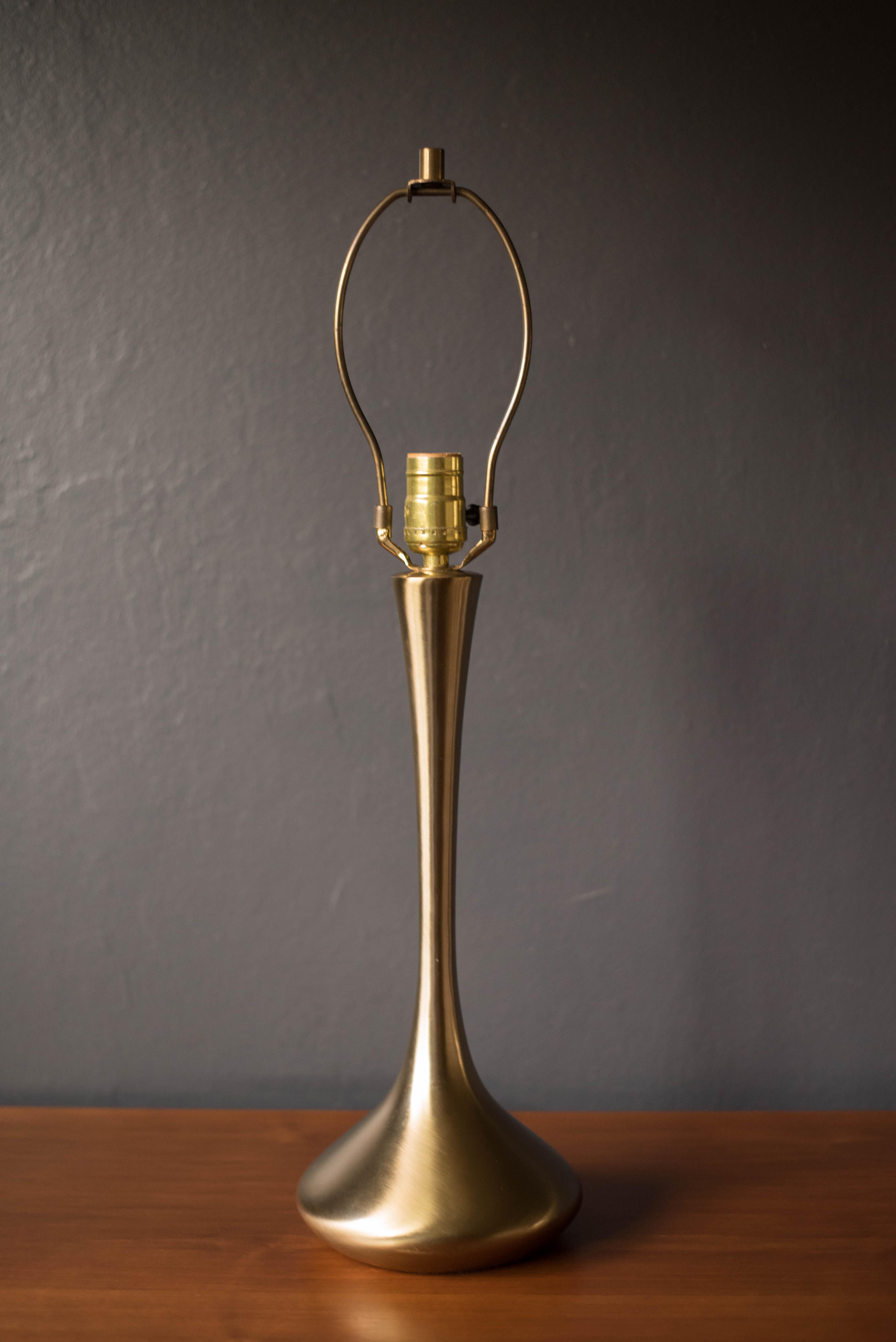 American Mid Century Modern Laurel Brass Accent Lamp