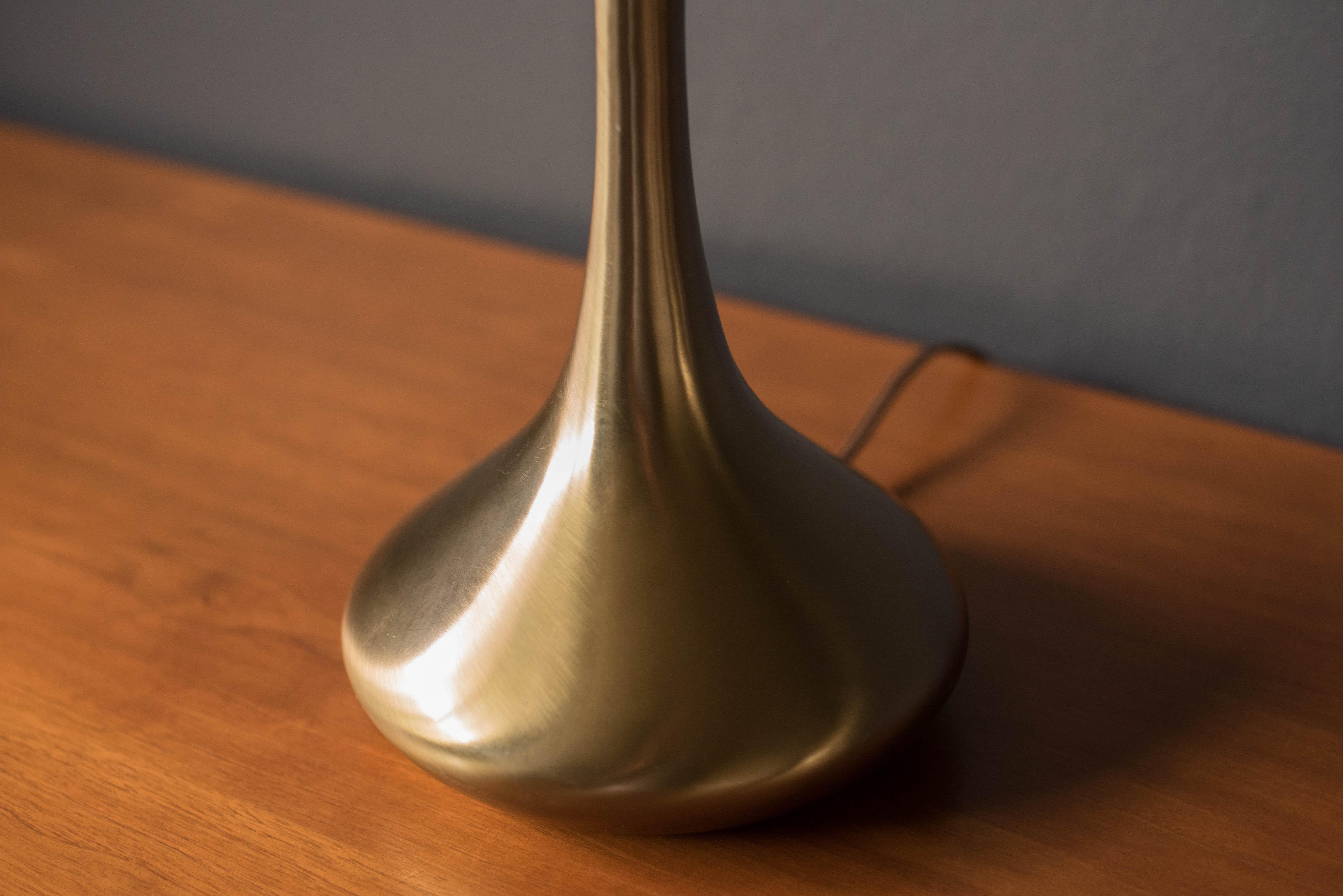 Plated Mid Century Modern Laurel Brass Accent Lamp