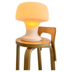 Mid century modern Laurel frosted murano glass mushroom lamp