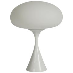 Mid-Century Modern Laurel Mushroom Table Lamp in White after Bill Curry