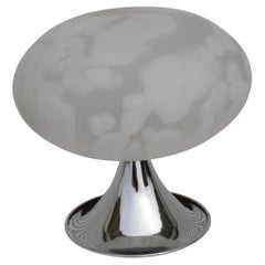 Mid-Century Modern Laurel Mushroom Table Lamps in Chrome / Silver